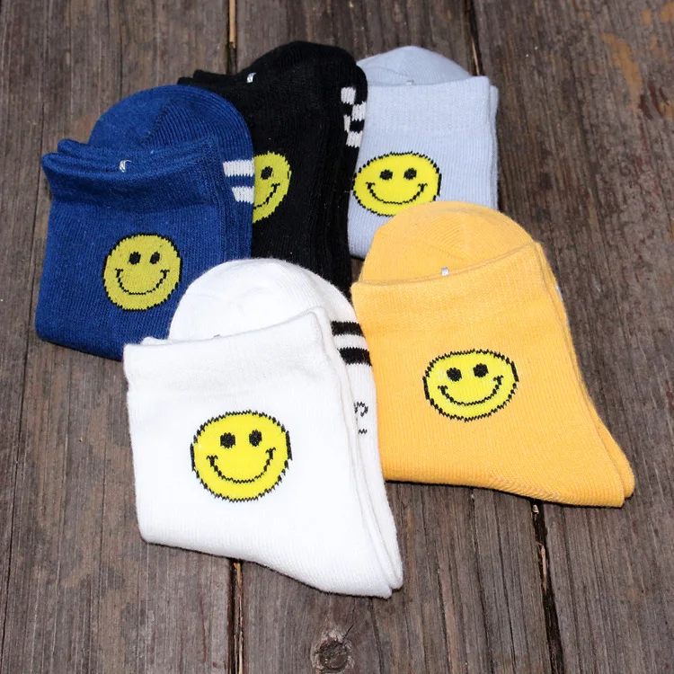 Smiling Face Combed Cotton School Children Ankle Socks Buy School