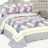 Wholesale Cute Diagonal Patchwork 100% Cotton Quilted Water-washing Comfort Quilt