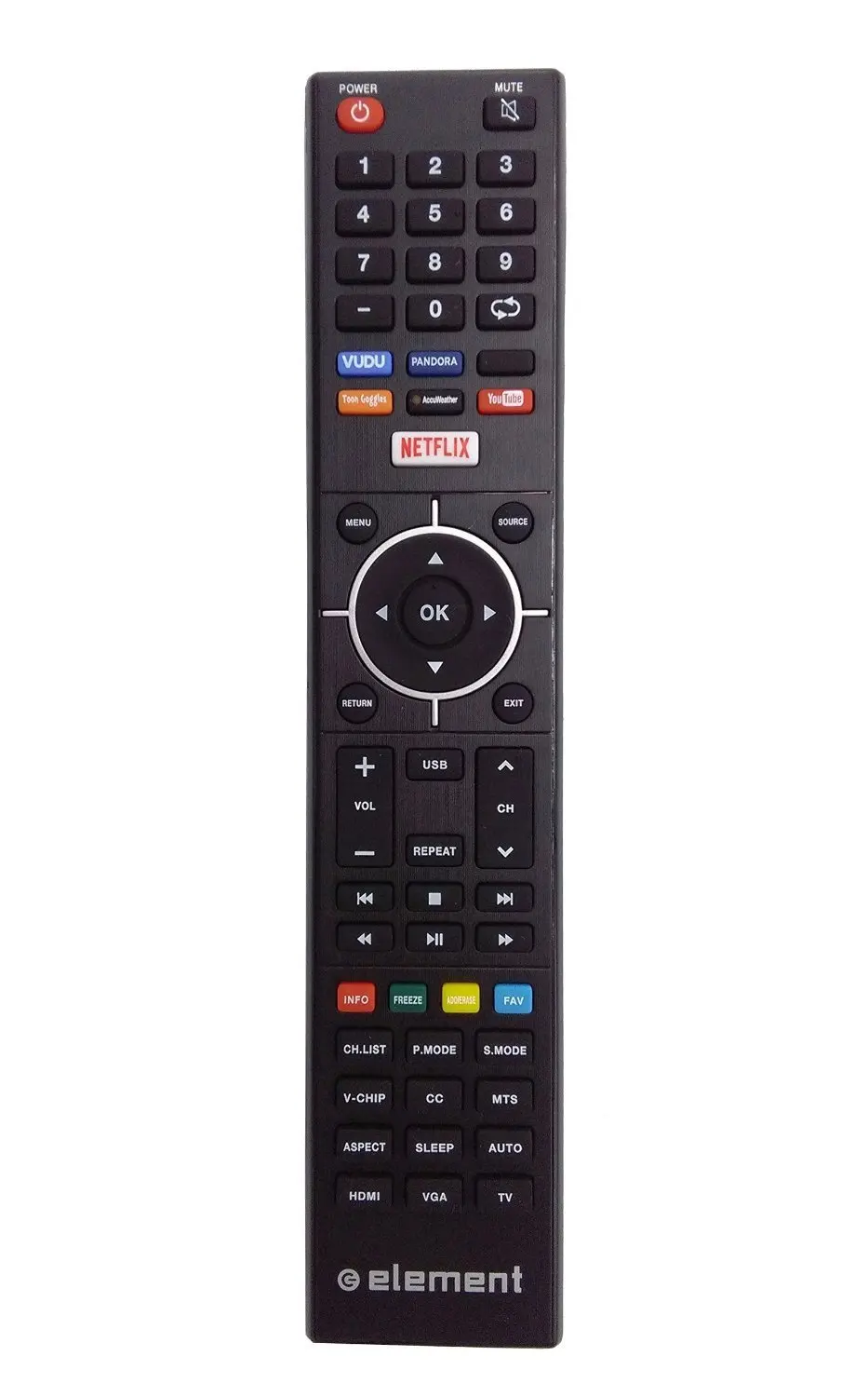 element tv remote control
