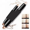 double end contour stick 3D balm shading bronzer concealer highlighter makeup V face shadow foundation