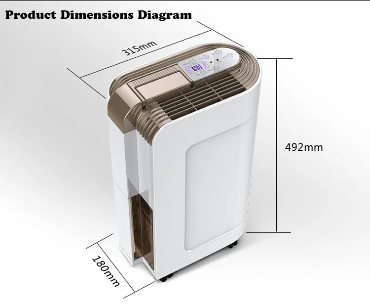 Popular Portable House Dehumidifier Dc 12v Refrigerative Dehumidifier