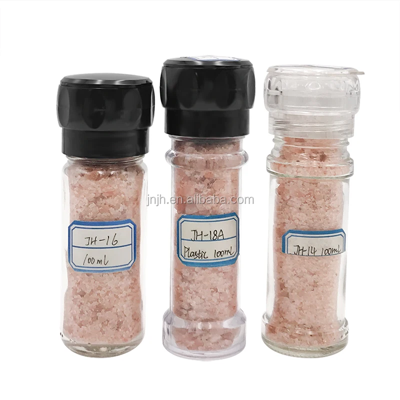 Decorative Salt And Pepper Plastic Bottle / Glass Jar For Spices 100ml