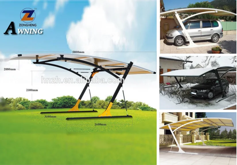 Portable American Steel Carports For Parking Cars With Pvdf Roof