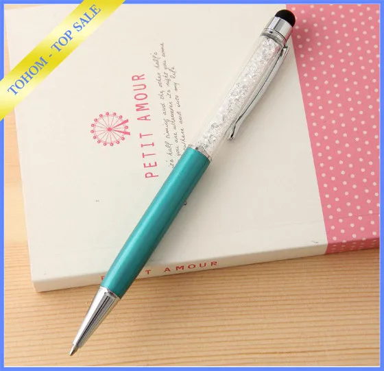 Touch Stylus Customised Jewelled Bling Crystal Ball Pen With Diamond