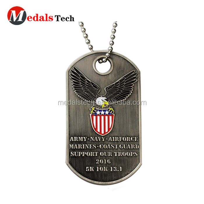 Cheap aluminum stainless steel sublimation blank metal dog tag