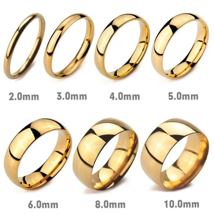 2mm-10mm Width High Mirror Polish Wedding Band Stainless Steel Chinese ...