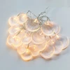 Room decorative battery operated plastic sea shell led lights string