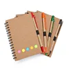 Oempromo promotional spiral notebook with pen holder sticky notes