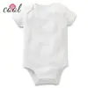 OEM service manufacture baby newborn clothes onesie white 100% cotton custom printed plain baby romper