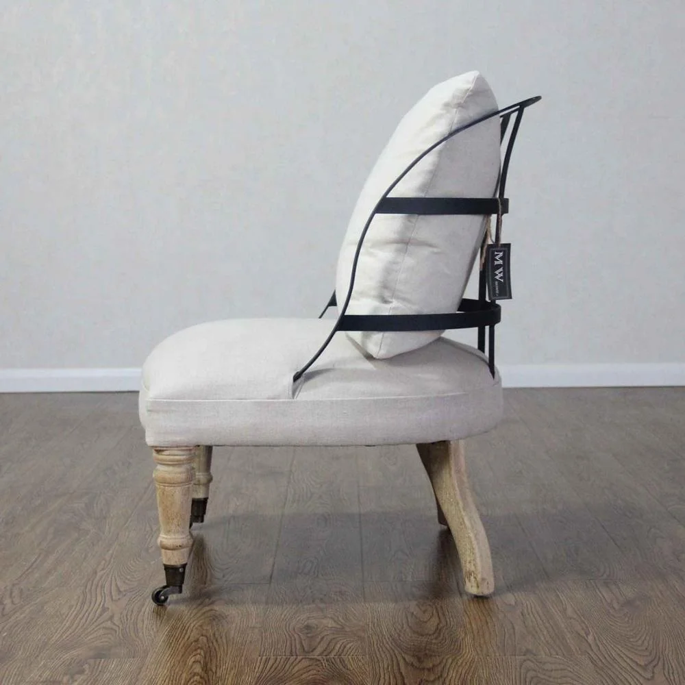 Industrial Indoor Metal Accent Living Room Chair With Wheels - Buy