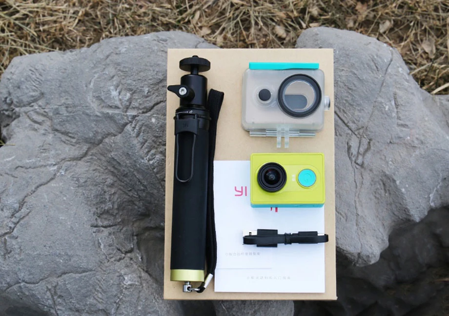 Xiaomi Yi Waterproof Camera, Xiaoyi Mi Action Sport Camera 16MP Travel Edition with Monopod