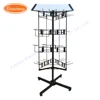 Retail store white metal spinner rotating floor display stand
