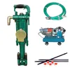 Mining air compressor with portable hydraulic jack hammer for excavator