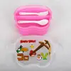 two layer plastic kids lunchbox school lunchbox travel/office lunchbox food storage tableware