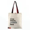 Custom Logo And Pattern Tote Organic Canvas Shopping Large Cotton Bag