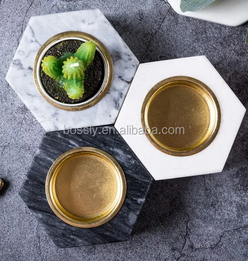 New Luxury Handmade Natural Marble Candle Cup With Lid Candle Holder