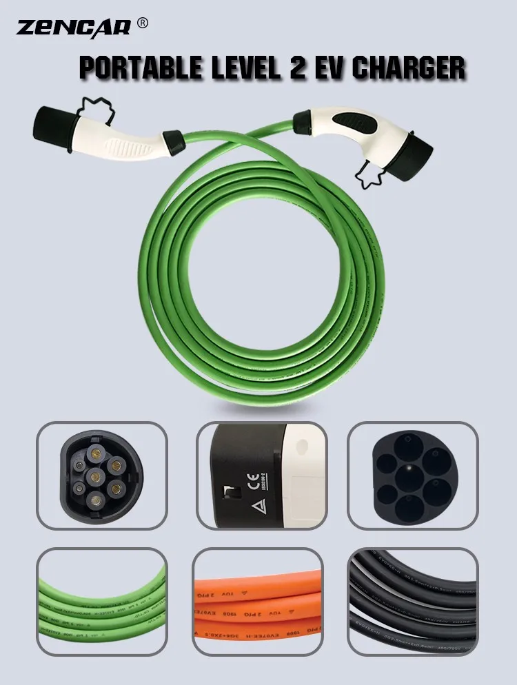 62196 Iec 16a 32a Type 2 To Type 2 Mode 3 Charging Cable For Electric