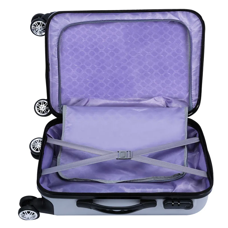 Hot carry on travel luggage, cabin trolley suitcase, hard case abs luggage set