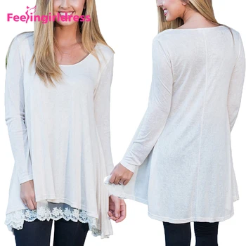 white long sleeve tunic dress