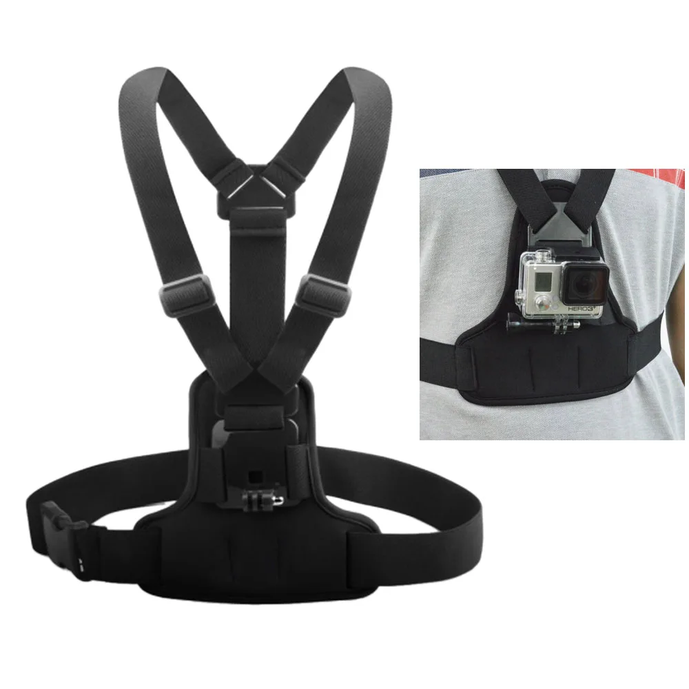 Updated Adjustable Elastic Body Harness Chest Strap Mount Band Belt For ...