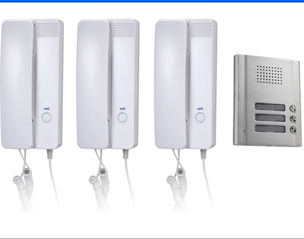 
Home security 2 wires system 1 outdoor station to more indoor phone audio door phone 