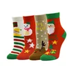2018 New Style Christmas Women Coral Fleece Wool Santa Tube Socks Hot Sale