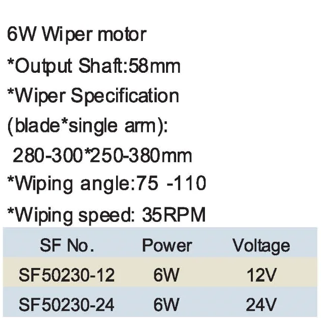 Marine Boat Wipers Motor 12v/24v 6w Buy Wiper Motor 24v,Windshield