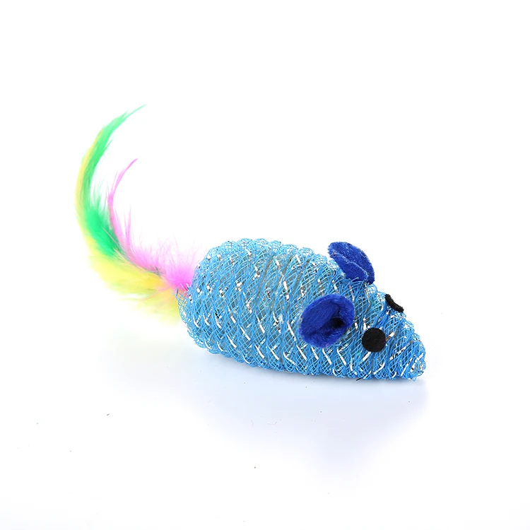 Wholesale Lovely Design Mouse Shaped Pet Cat Toys with Feather