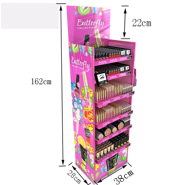 Custom Cardboard Hair Extension Display Stand Rack,Hook Display Stand