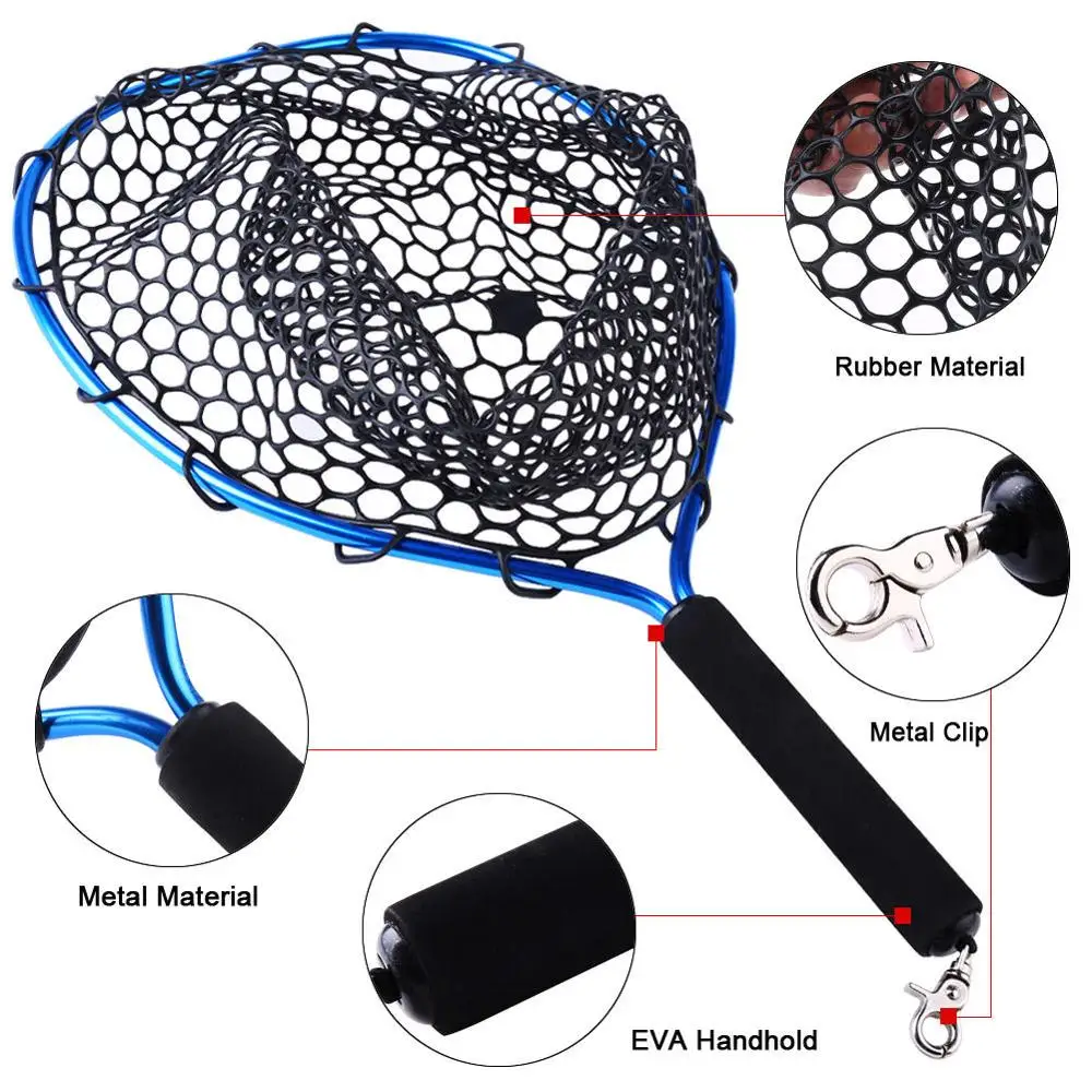 Wholesale Fly Fishing Trout Fishing Rubber Mesh Landing Net Buy