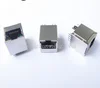 Gold plating rj45 plug w/ led 1000 base-t transformer socket
