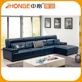 Dark Blue Sectional Corner Sunroom Cowhide Funky Leather Sofa Dark Blue Sectional Corner Sunroom Cowhide Funky Leather Sofa