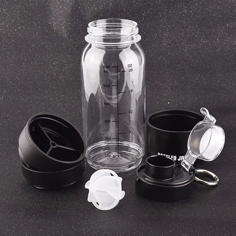 Men's 700ml Bodybuilding Custom Shaker Cup With Pill Box And