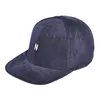 Wholesale High Quality Blank 100% Corduroy Flat Brim Snapback 5 Panel Cap Hat