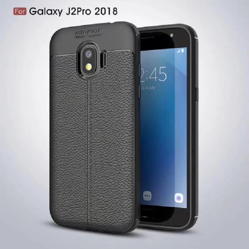 Litchi pattern Soft Tpu case for Samsung galaxy J2 Pro 2018 Cover