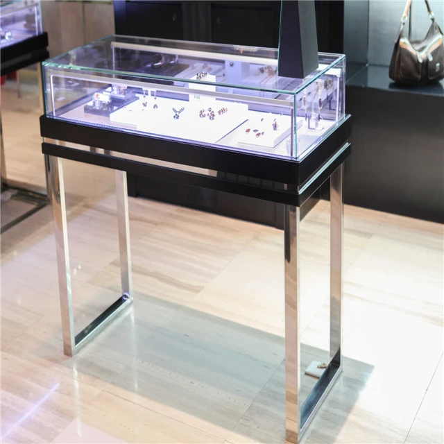 Jewelry Used Glass Display Cases Lighted Jewelry Display Counter