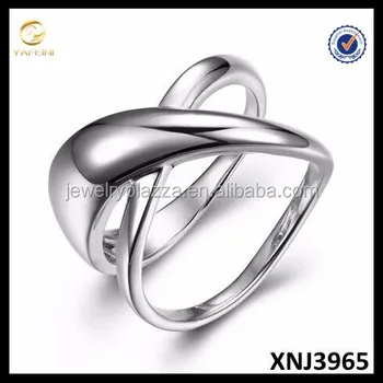 Plain Sterling Silver Ring X Shape Hot 925 Plain Sterling Silver Ring X Shape Hot 925