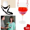 Printed custom wine glass holder lanyard buffet tableware