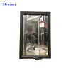 Horizontal opening pattern finished surface double glazed aluminum door and window frame