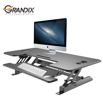 Adjustable Height Desk Riser Sturdy 48inches Wide Sit Stand Up