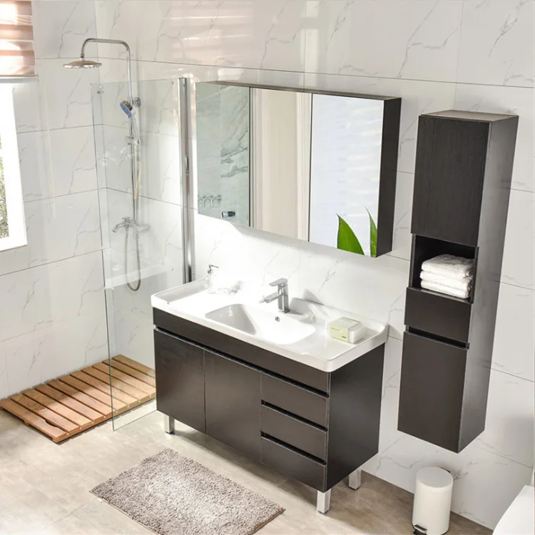 Multiple Models Solid Wood Corner Bathroom Vanity Cabinet