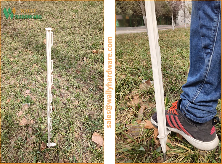 Pasture Temporary Grazing Critters 1m Single Step in Portable Pigtail Post