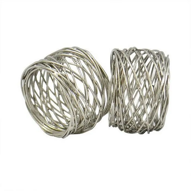 Wholesale Handmade Gold Wire Round Mesh Napkin Rings For Wedding And