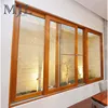 Convenient to wipe glass double glazed aluminum frame office sliding window