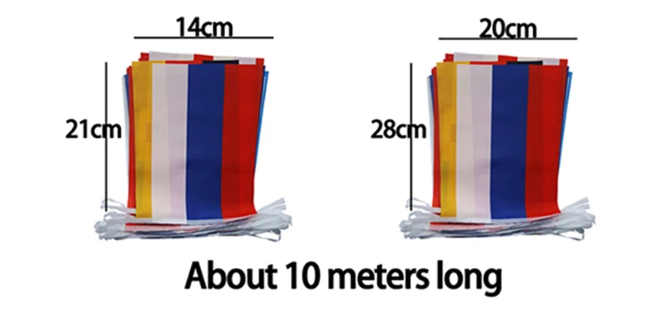 Best selling decorative 2018 world cup football fan bunting flag