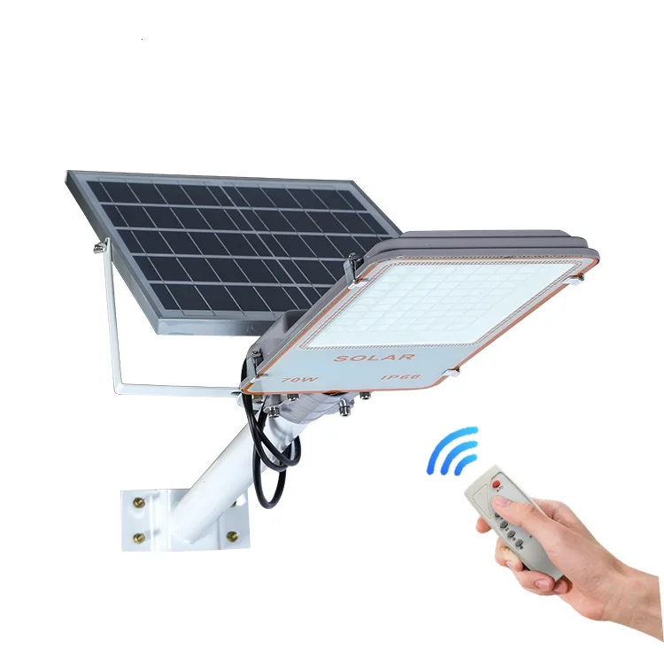 Wholesale Price ip66 outdoor 24w 30w 50w 60w 70w 100w garden remote control solar led street light