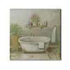 Wall Decoration Hand Paint 3D Art Country Primitive Bathroom Design Vintage Wooden Frame