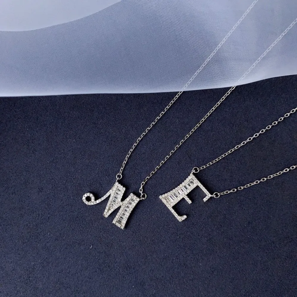 Wholesale Fashionable Cz 925 Sterling Silver 26 Initial Letters