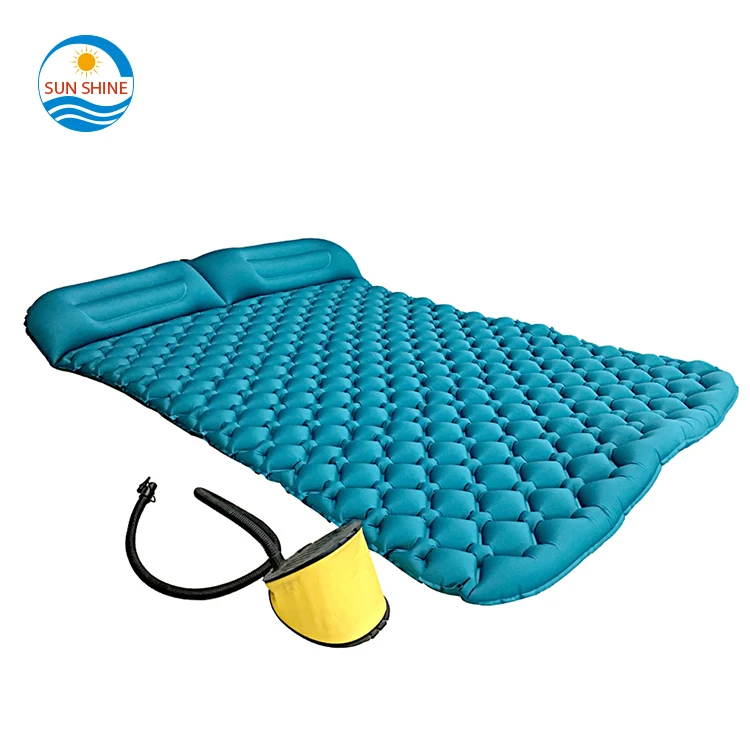 Hiking Camping Backpacking Lightweight mat 2 person TPU double inflatable car sex bed camping sleep mattress