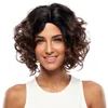 Ali express Noble gold synthetic hair wigs medium length French curly silk base full lace wig